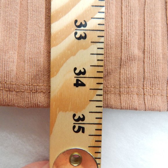 Kendall & Kylie Womens Body Con Mock Turtleneck Midi Sleeveless Dress Tan Size L - Picture 6 of 9